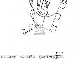 HEADLAMP HOUSING - FRONT FENDER - TS125 1980 (T) USA (E03)