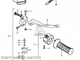 RIGHT HANDLE SWITCH - TS125 1980 (T) USA (E03)