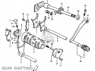 GEAR SHIFTING - TS125 1981 (X) USA (E03)