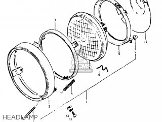 HEADLAMP - TS125 1981 (X) USA (E03)
