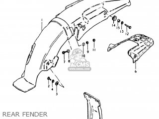 REAR FENDER - TS125 1981 (X) USA (E03)