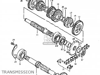 TRANSMISSION - TS125 1981 (X) USA (E03)