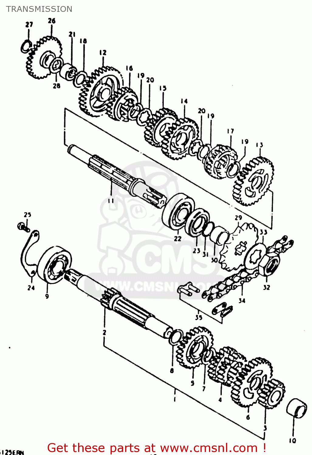 TRANSMISSION TS125ER 1979 (N)