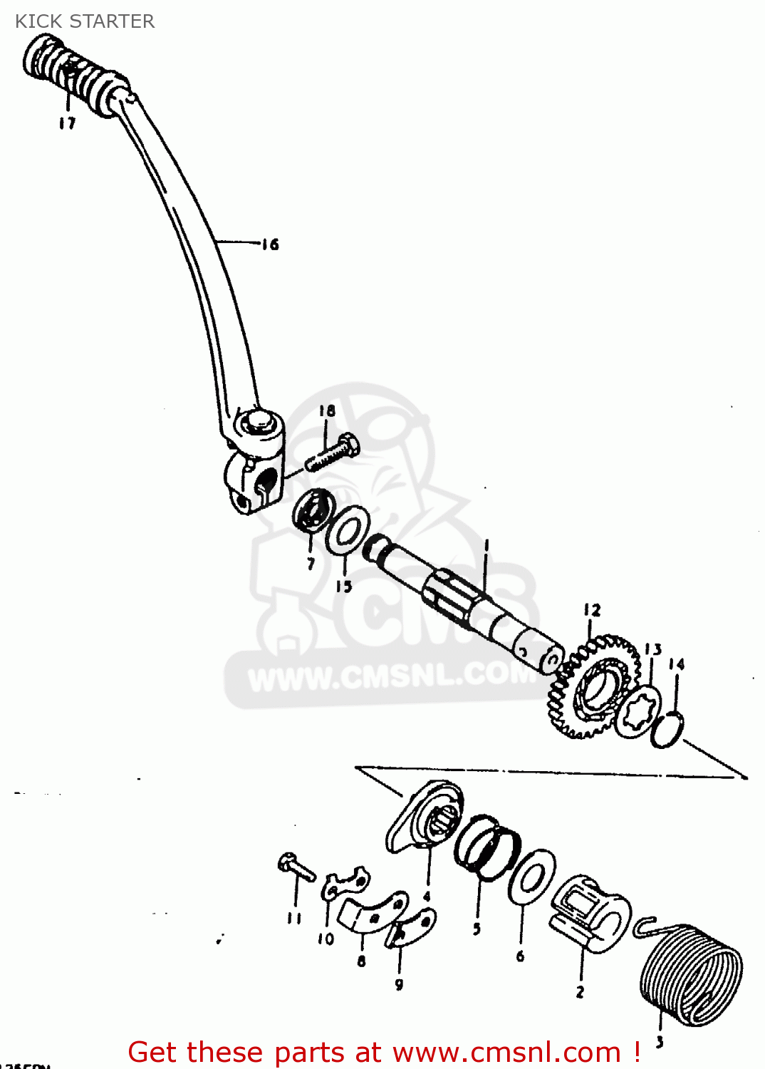 KICK STARTER TS125ER 1979 (N)