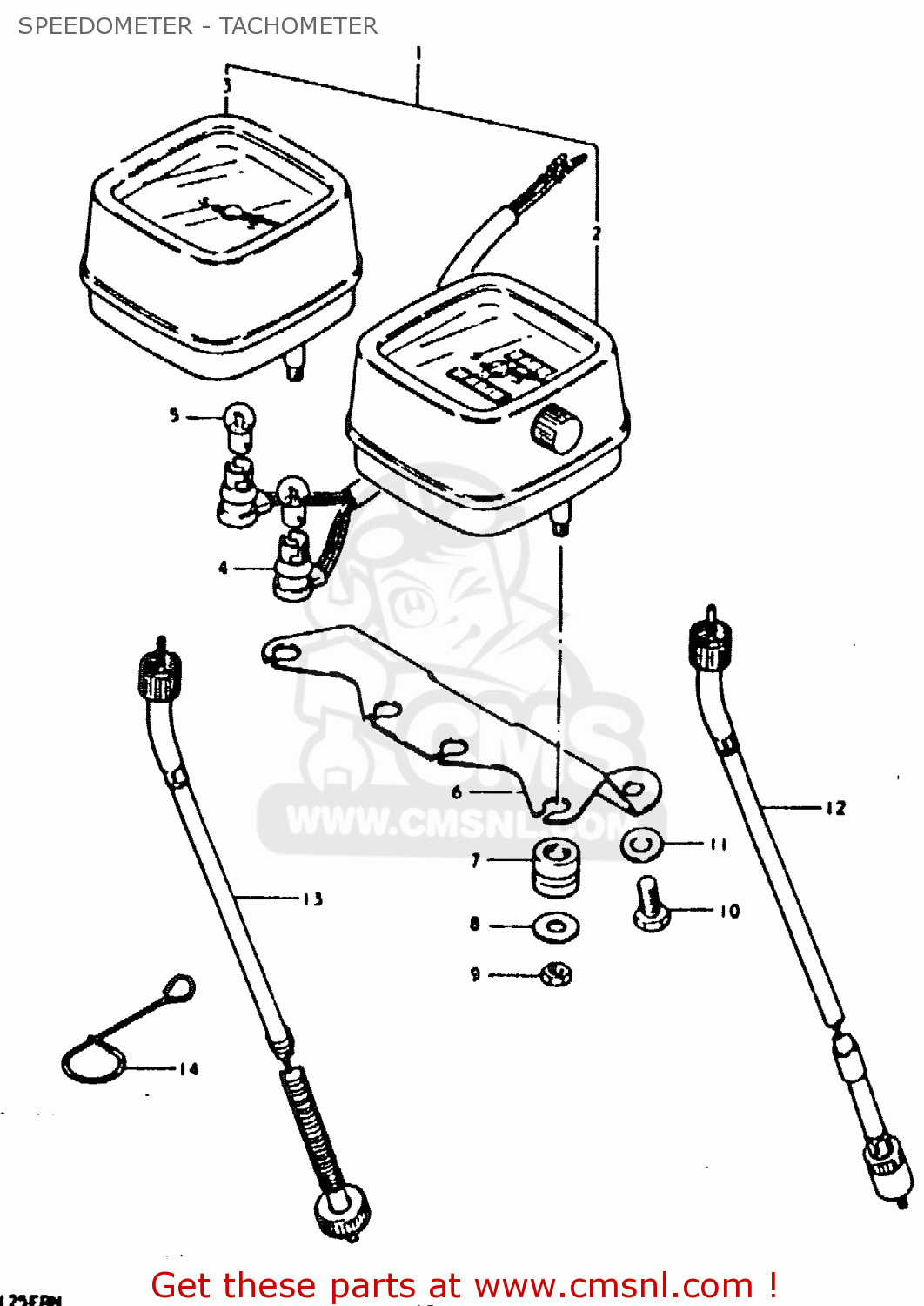 SPEEDOMETER - TACHOMETER TS125ER 1979 (N)