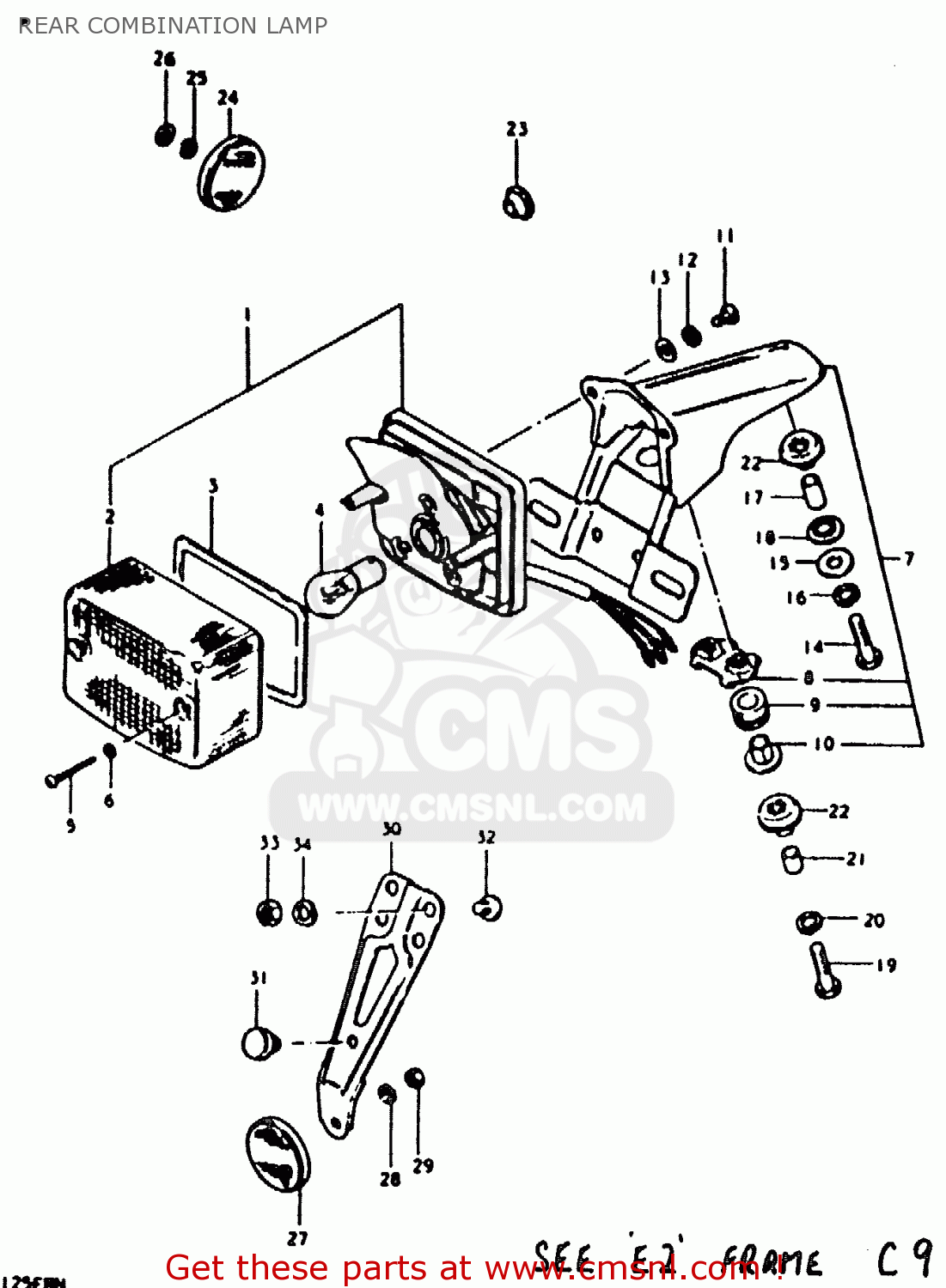 REAR COMBINATION LAMP TS125ER 1979 (N)