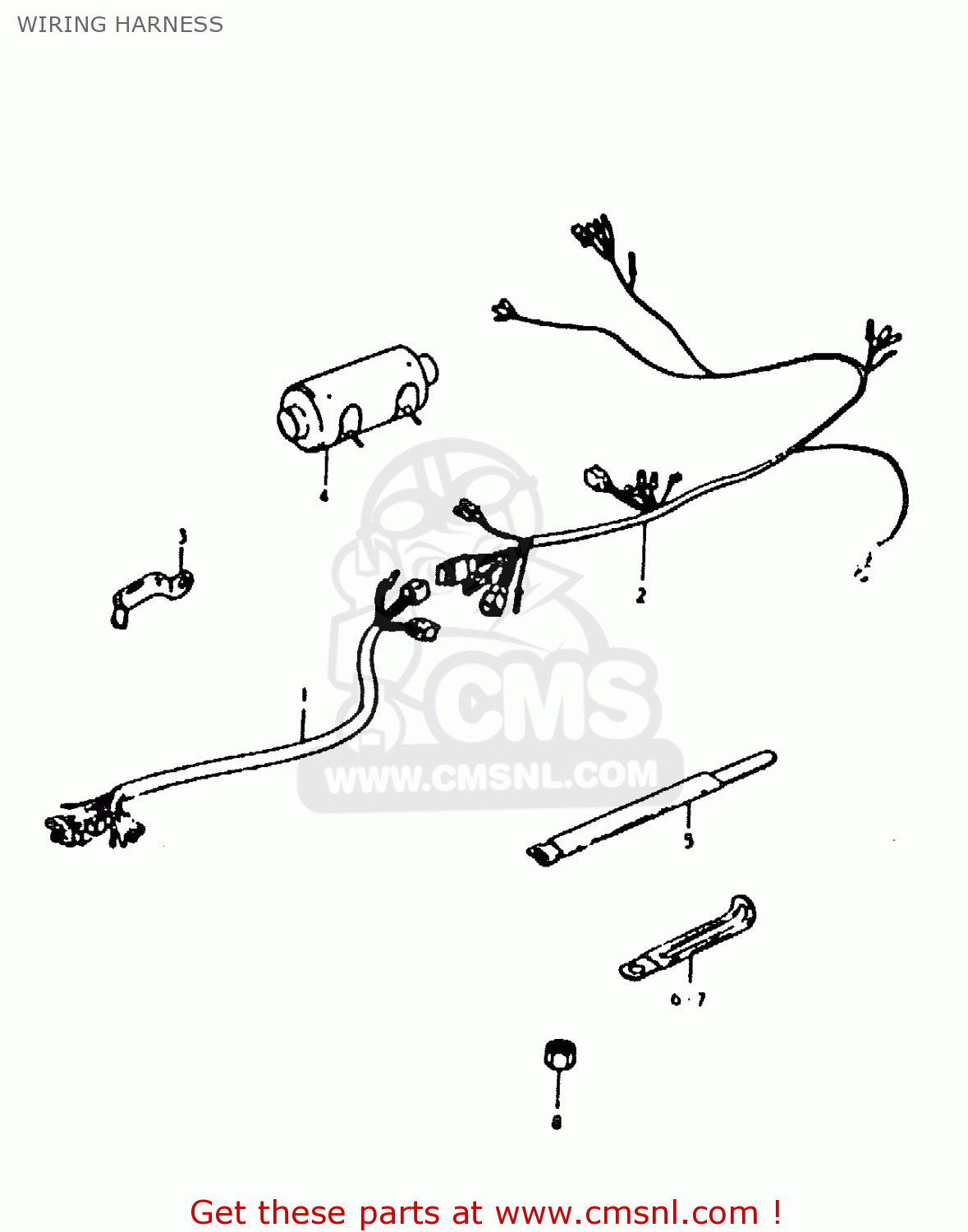 WIRING HARNESS TS125ER 1979 (N)