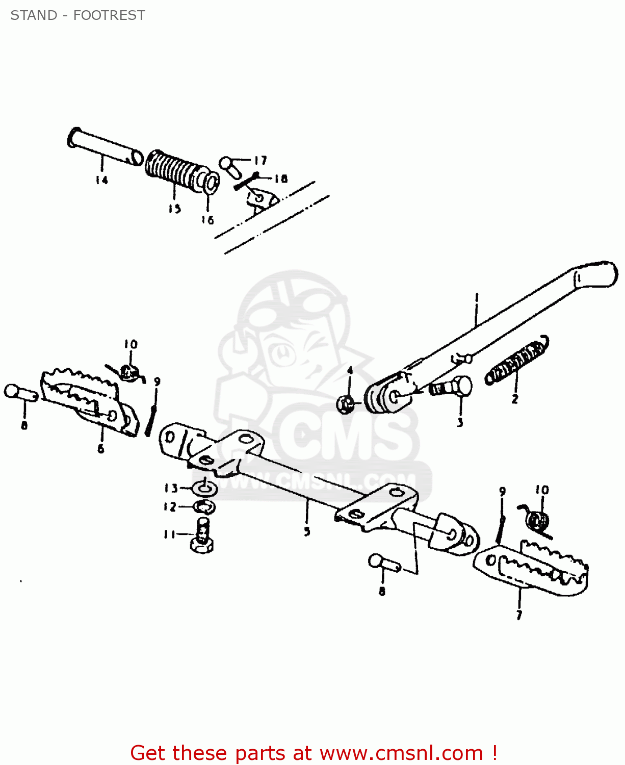 STAND - FOOTREST TS125ER 1979 (N)