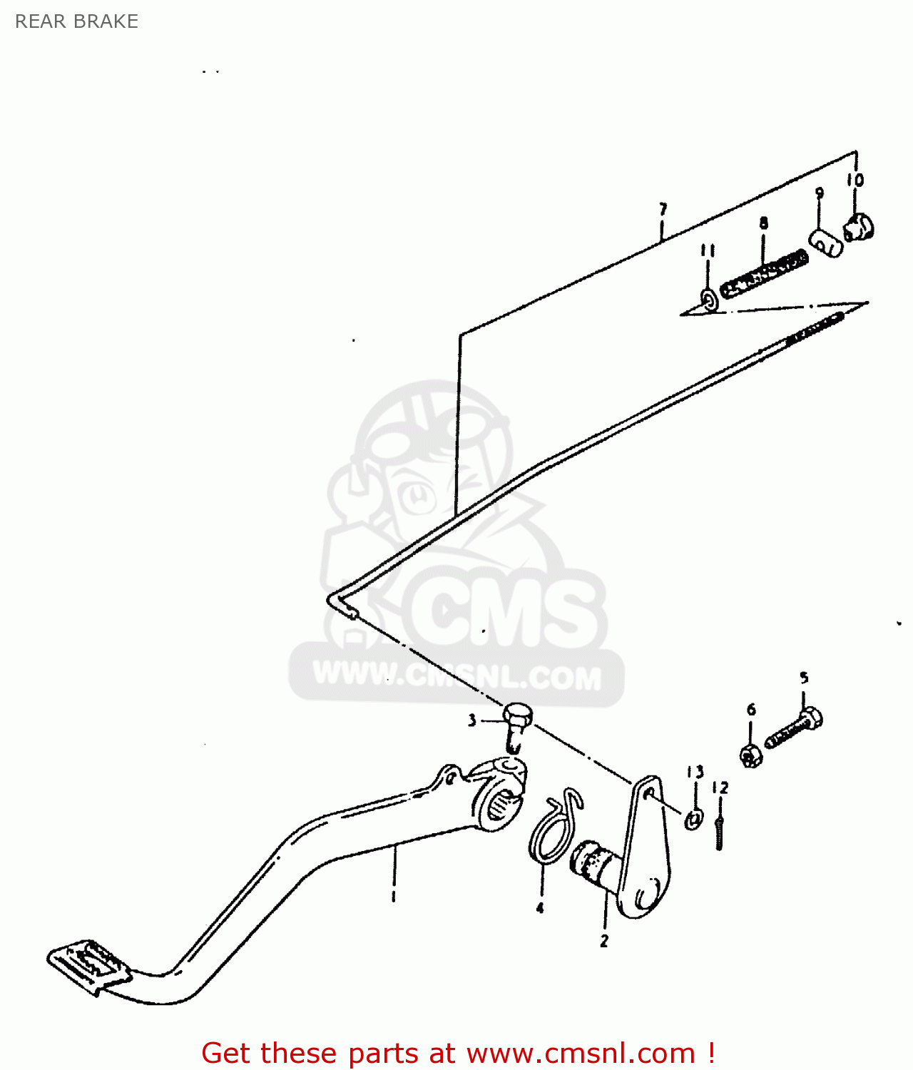 REAR BRAKE TS125ER 1979 (N)