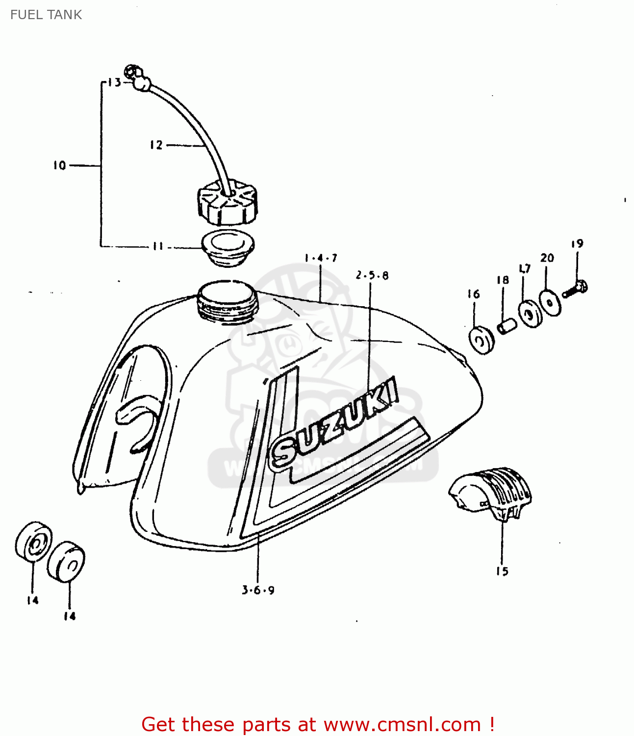 FUEL TANK TS125ER 1979 (N)
