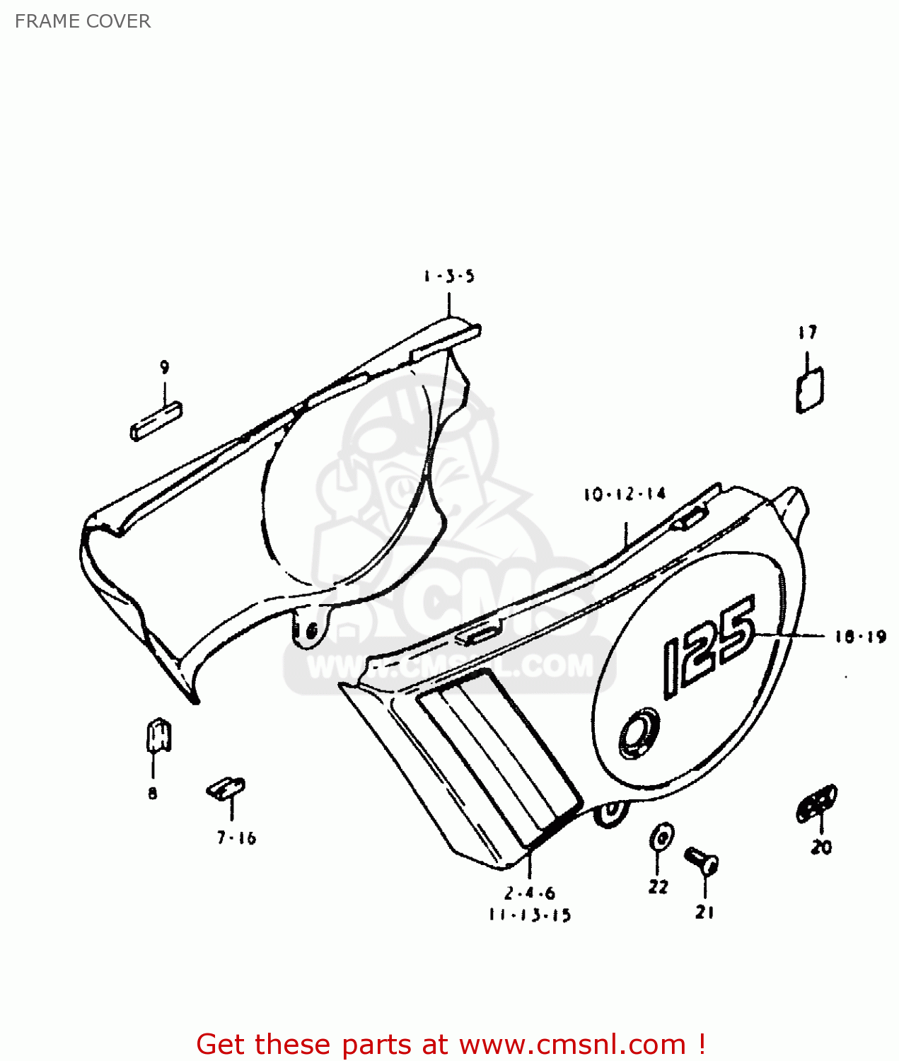 FRAME COVER TS125ER 1979 (N)