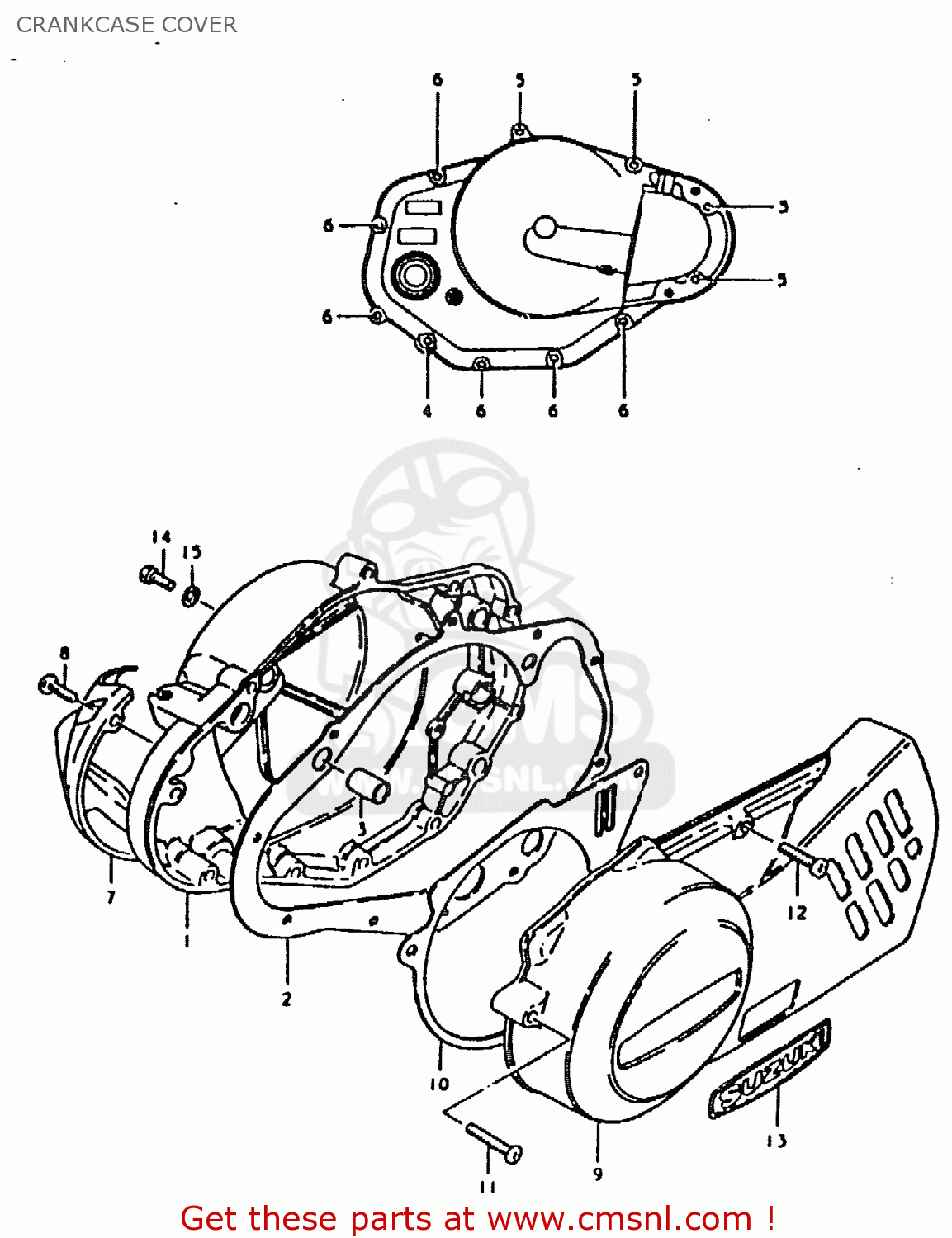 CRANKCASE COVER TS125ER 1979 (N)