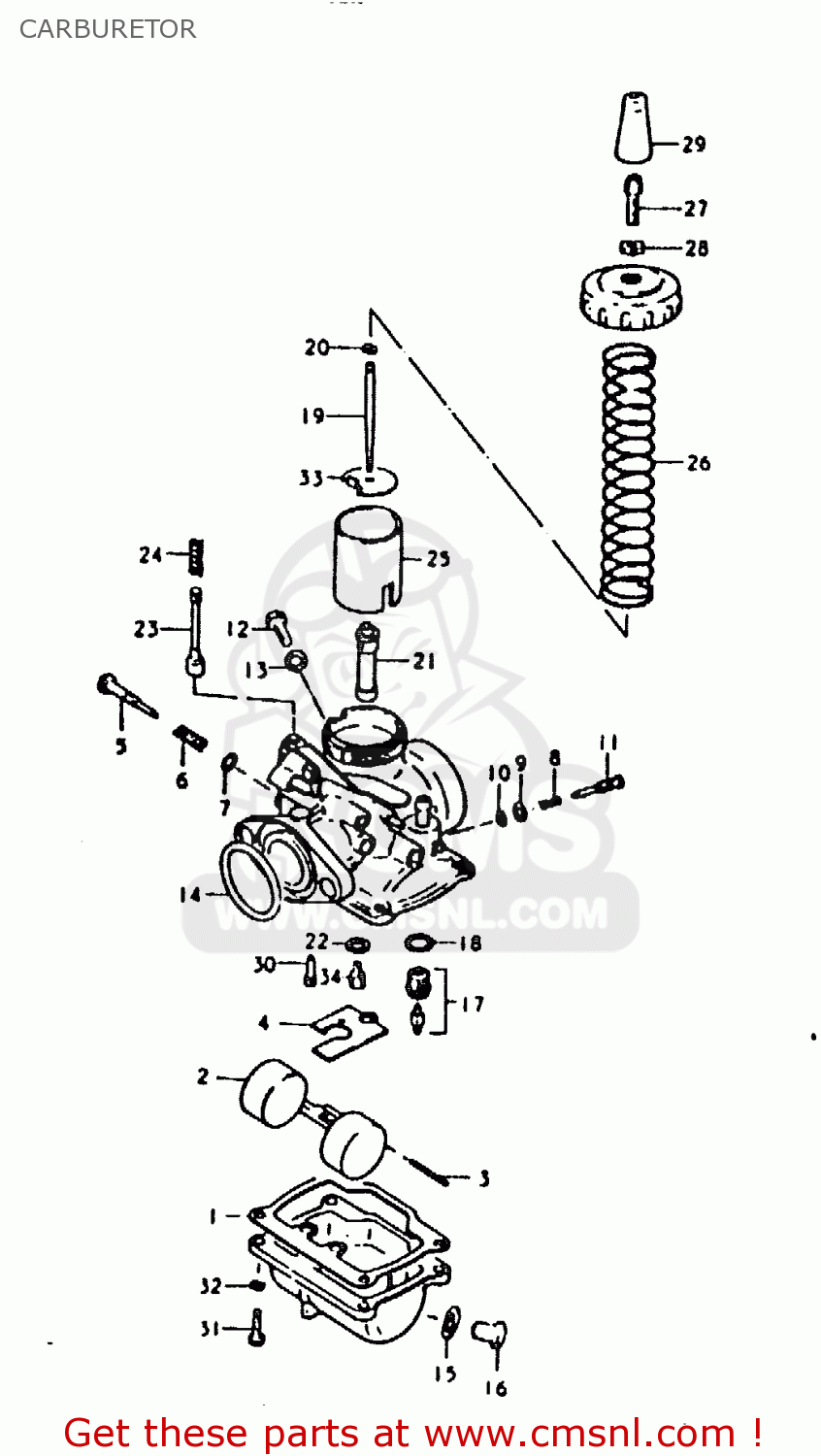CARBURETOR TS125ER 1979 (N)