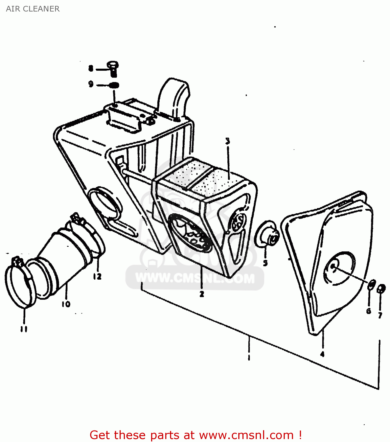 AIR CLEANER TS125ER 1979 (N)