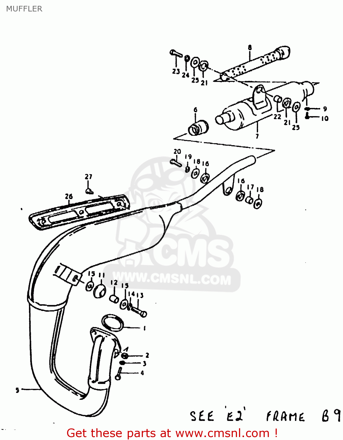 MUFFLER TS125ER 1979 (N)