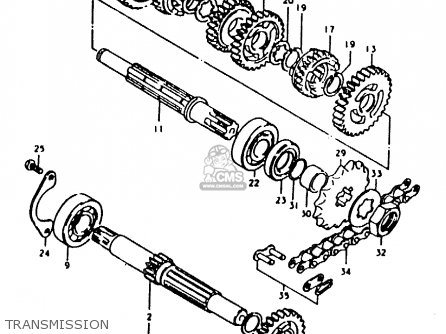 TRANSMISSION - TS125ER 1979 (N)