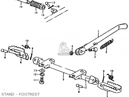 STAND - FOOTREST - TS125ER 1979 (N)