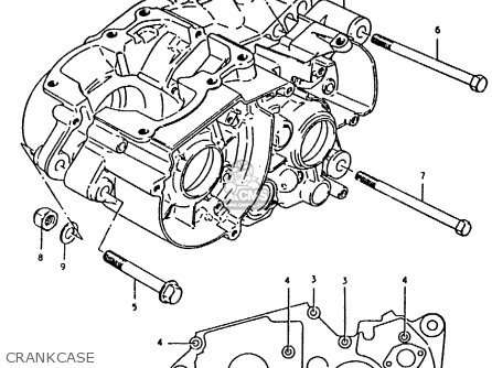 CRANKCASE - TS125ER 1979 (N)