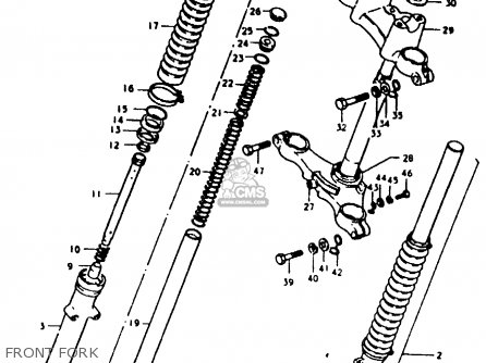 FRONT FORK - TS125ER 1979 (N)