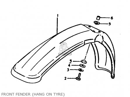 FRONT FENDER (HANG ON TYRE) - TS125ER 1979 (N)