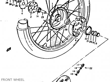 FRONT WHEEL - TS125ER 1979 (N)