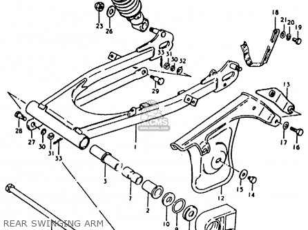 REAR SWINGING ARM - TS125ER 1979 (N)