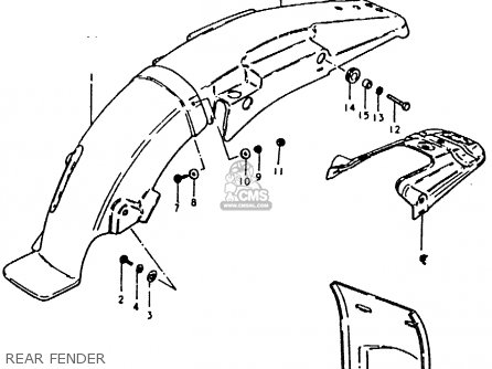 REAR FENDER - TS125ER 1979 (N)