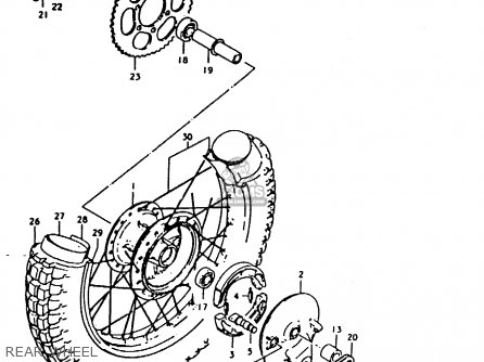 REAR WHEEL - TS125ER 1979 (N)