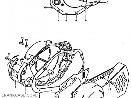 CRANKCASE COVER - TS125ER 1979 (N)