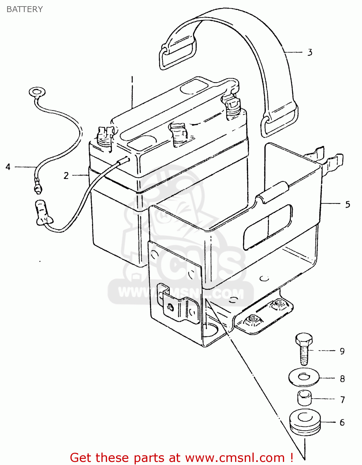 BATTERY TS125ER 1980 (T) (1 2 E4 E9 E15 E17 E18 E21 E22 E24 E25 E26 E30)