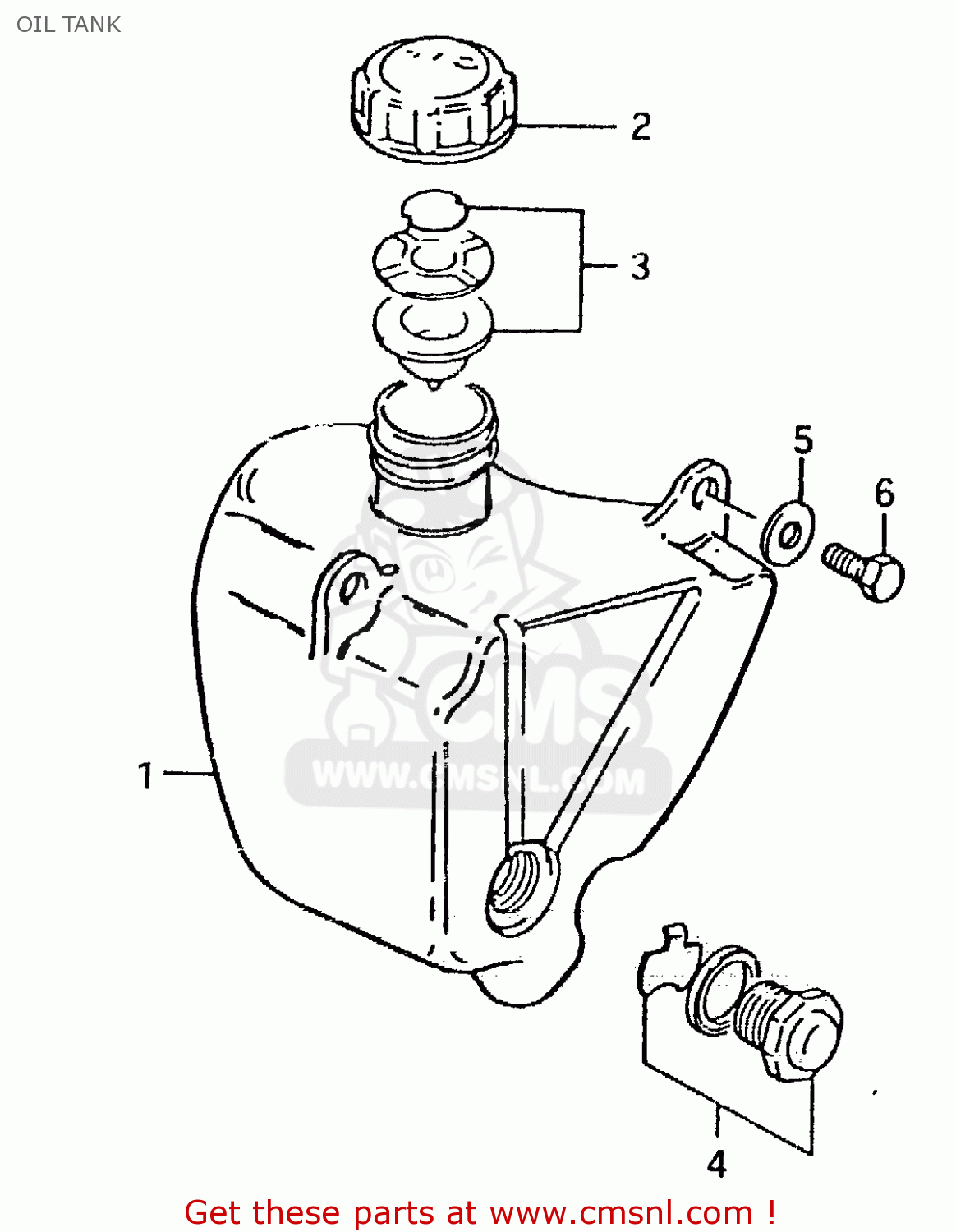 OIL TANK TS125ER 1980 (T) (1 2 E4 E9 E15 E17 E18 E21 E22 E24 E25 E26 E30)