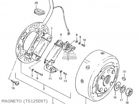 MAGNETO (TS125ERT) - TS125ER 1980 (T) (1 2 E4 E9 E15 E17 E18 E21 E22 E24 E25 E26 E30)