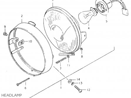 HEADLAMP - TS125ER 1980 (T) (1 2 E4 E9 E15 E17 E18 E21 E22 E24 E25 E26 E30)