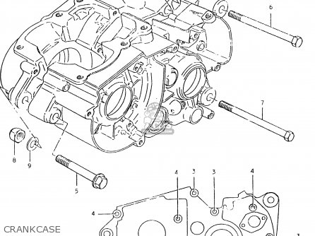 CRANKCASE - TS125ER 1980 (T) (1 2 E4 E9 E15 E17 E18 E21 E22 E24 E25 E26 E30)
