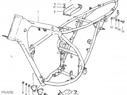 FRAME - TS125ER 1980 (T) (1 2 E4 E9 E15 E17 E18 E21 E22 E24 E25 E26 E30)