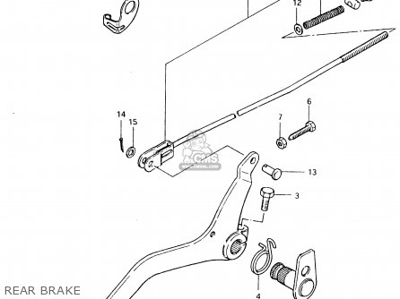 REAR BRAKE - TS125ER 1980 (T) (1 2 E4 E9 E15 E17 E18 E21 E22 E24 E25 E26 E30)