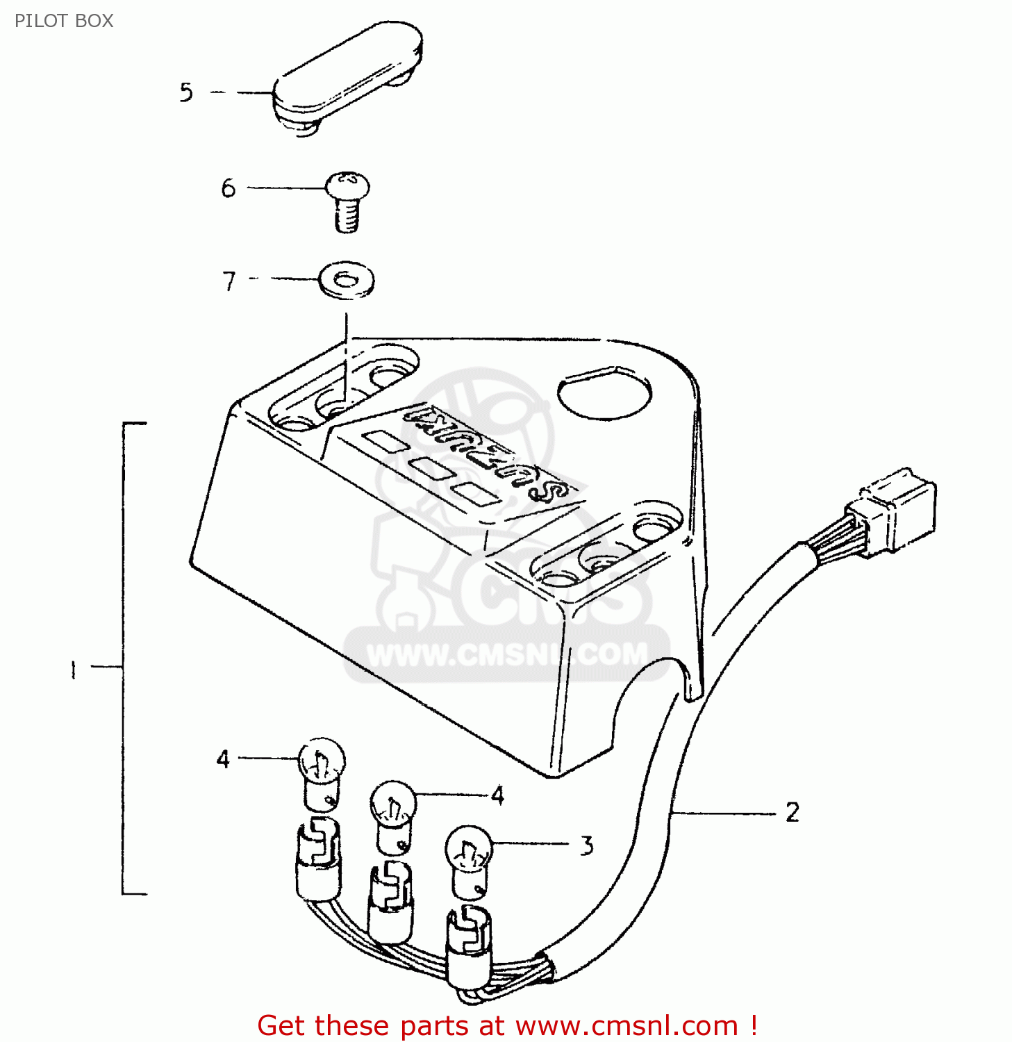 PILOT BOX TS125ER 1981 (X) (1 2 4 6 8 9 10 15 16 17 18 E21 E22 E24 E26 E30