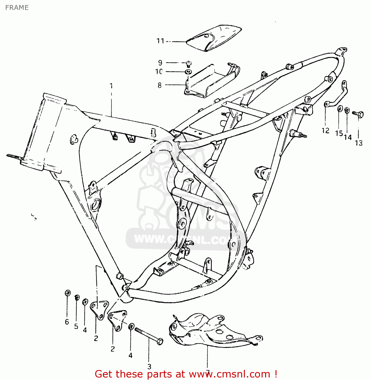 FRAME TS125ER 1981 (X) (1 2 4 6 8 9 10 15 16 17 18 E21 E22 E24 E26 E30