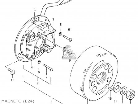 MAGNETO (E24) - TS125ER 1981 (X) (1 2 4 6 8 9 10 15 16 17 18 E21 E22 E24 E26 E30