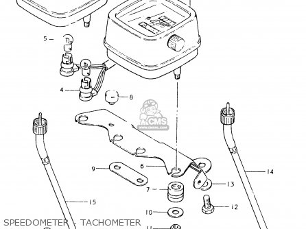 SPEEDOMETER - TACHOMETER - TS125ER 1981 (X) (1 2 4 6 8 9 10 15 16 17 18 E21 E22 E24 E26 E30
