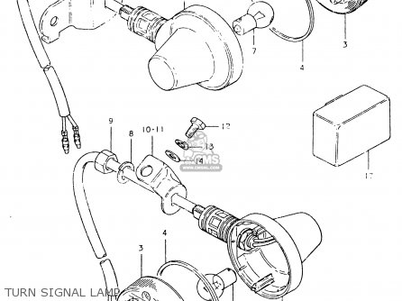TURN SIGNAL LAMP - TS125ER 1981 (X) (1 2 4 6 8 9 10 15 16 17 18 E21 E22 E24 E26 E30