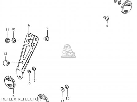 REFLEX REFLECTOR - TS125ER 1981 (X) (1 2 4 6 8 9 10 15 16 17 18 E21 E22 E24 E26 E30