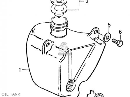 OIL TANK - TS125ER 1981 (X) (1 2 4 6 8 9 10 15 16 17 18 E21 E22 E24 E26 E30