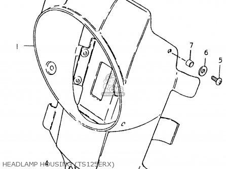 HEADLAMP HOUSING (TS125ERX) - TS125ER 1981 (X) (1 2 4 6 8 9 10 15 16 17 18 E21 E22 E24 E26 E30