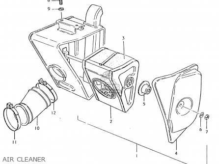 AIR CLEANER - TS125ER 1981 (X) (1 2 4 6 8 9 10 15 16 17 18 E21 E22 E24 E26 E30
