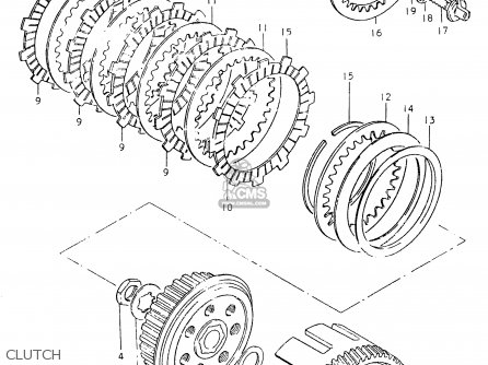 CLUTCH - TS125ER 1981 (X) (1 2 4 6 8 9 10 15 16 17 18 E21 E22 E24 E26 E30