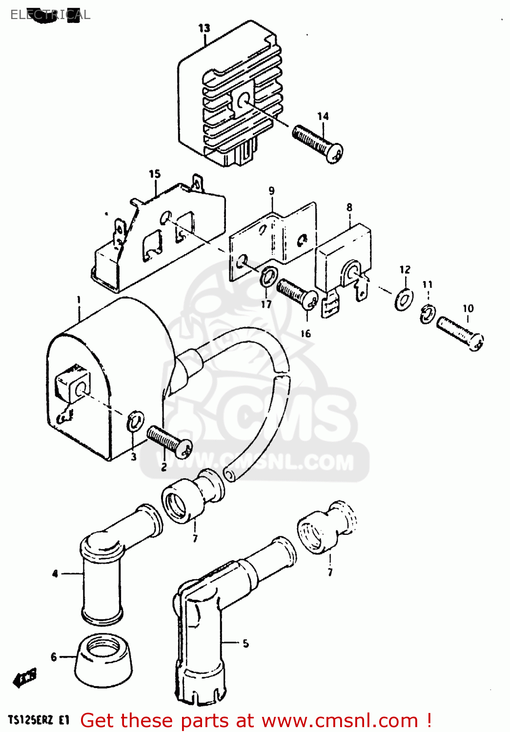 ELECTRICAL TS125ER 1982 (Z) (1 2 6 E08 E09 E15 E17 E18 E21 E24 E30 E31 E95)
