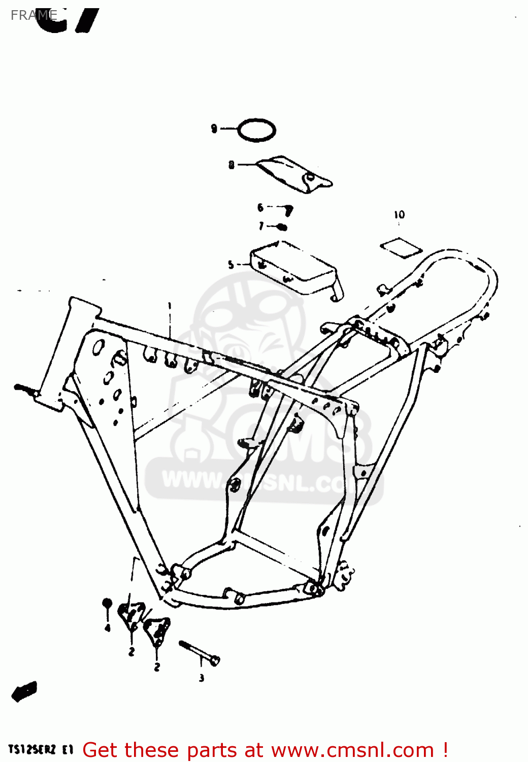 FRAME TS125ER 1982 (Z) (1 2 6 E08 E09 E15 E17 E18 E21 E24 E30 E31 E95)