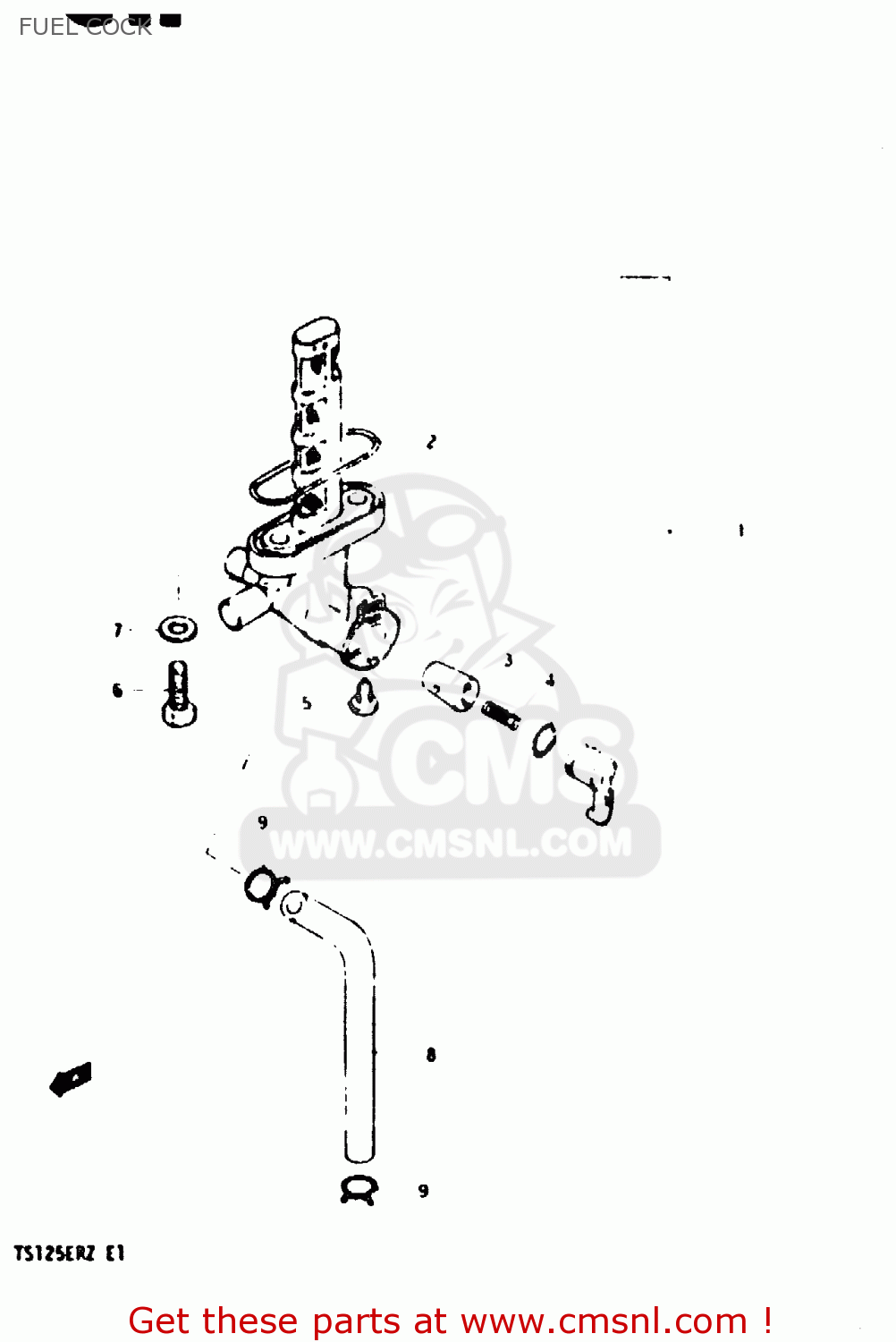 FUEL COCK TS125ER 1982 (Z) (1 2 6 E08 E09 E15 E17 E18 E21 E24 E30 E31 E95)