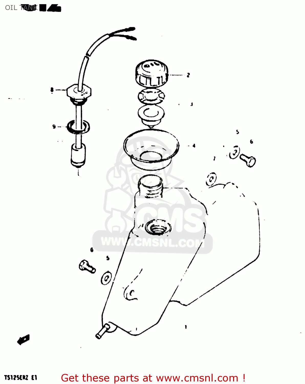 OIL TANK TS125ER 1982 (Z) (1 2 6 E08 E09 E15 E17 E18 E21 E24 E30 E31 E95)
